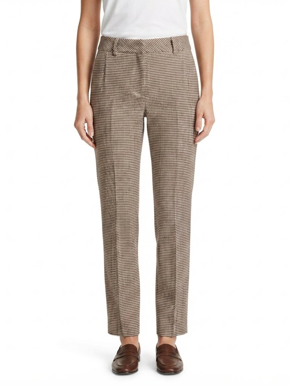 RW & Co. Houndstooth Pattern Stretch Twill Skinny Trouser Pant- Sz. 2